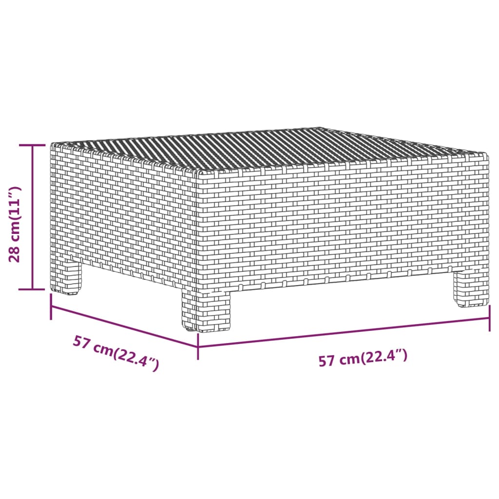 vidaXL 9 részes szürke polyrattan kerti ülőgarnitúra párnákkal