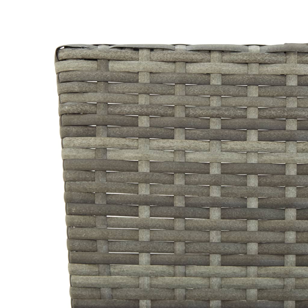 vidaXL szürke polyrattan kerti pad párnával 176 cm