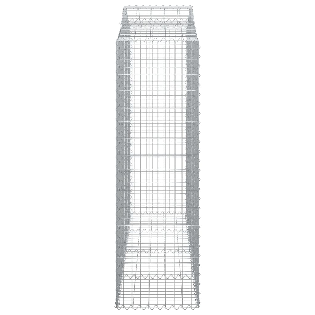 vidaXL 25 db íves horganyzott vas gabion kosár 200x50x160/180 cm