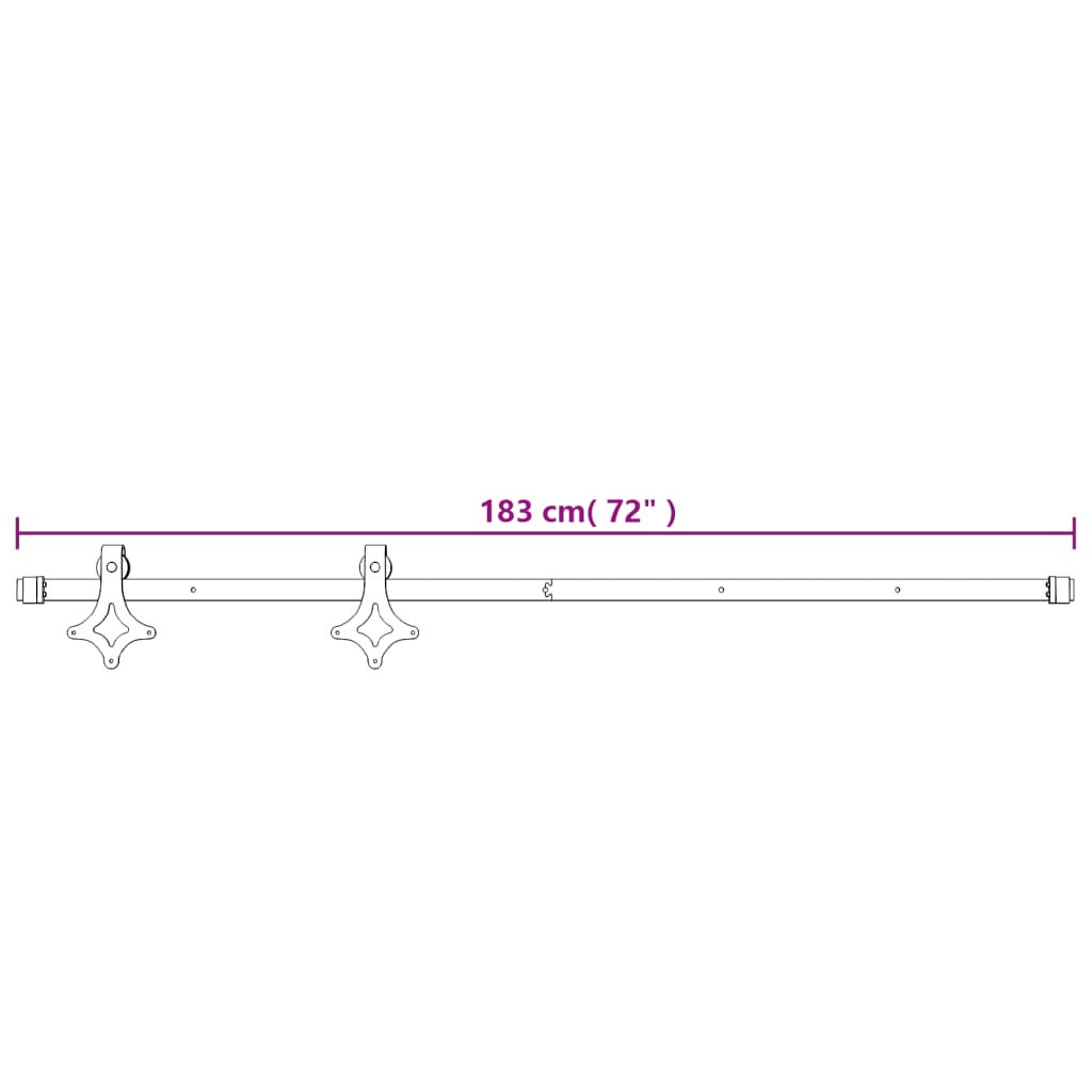 vidaXL tömör fenyőfa tolóajtó fémszerelék szettel 70 x 210 cm