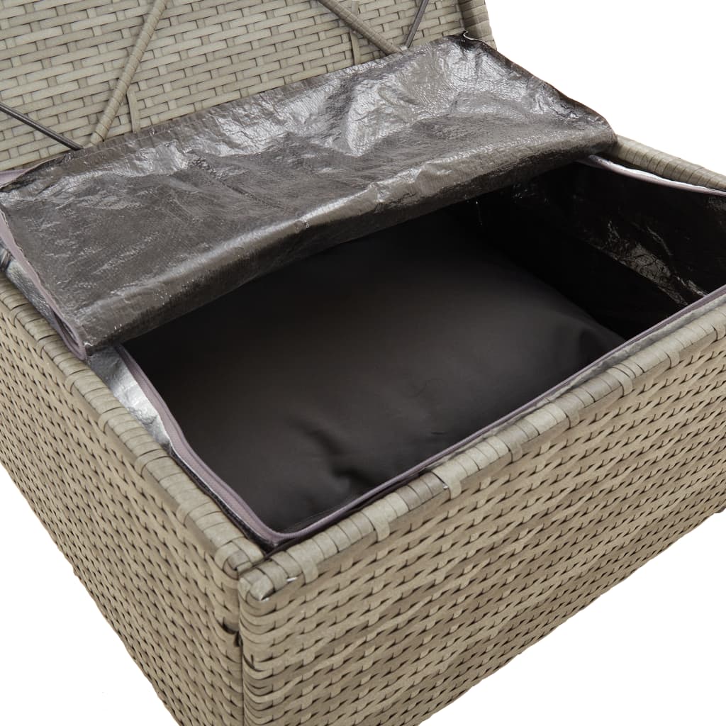 vidaXL 4 db szürke polyrattan kerti középső kanapé 57 x 57 x 56 cm