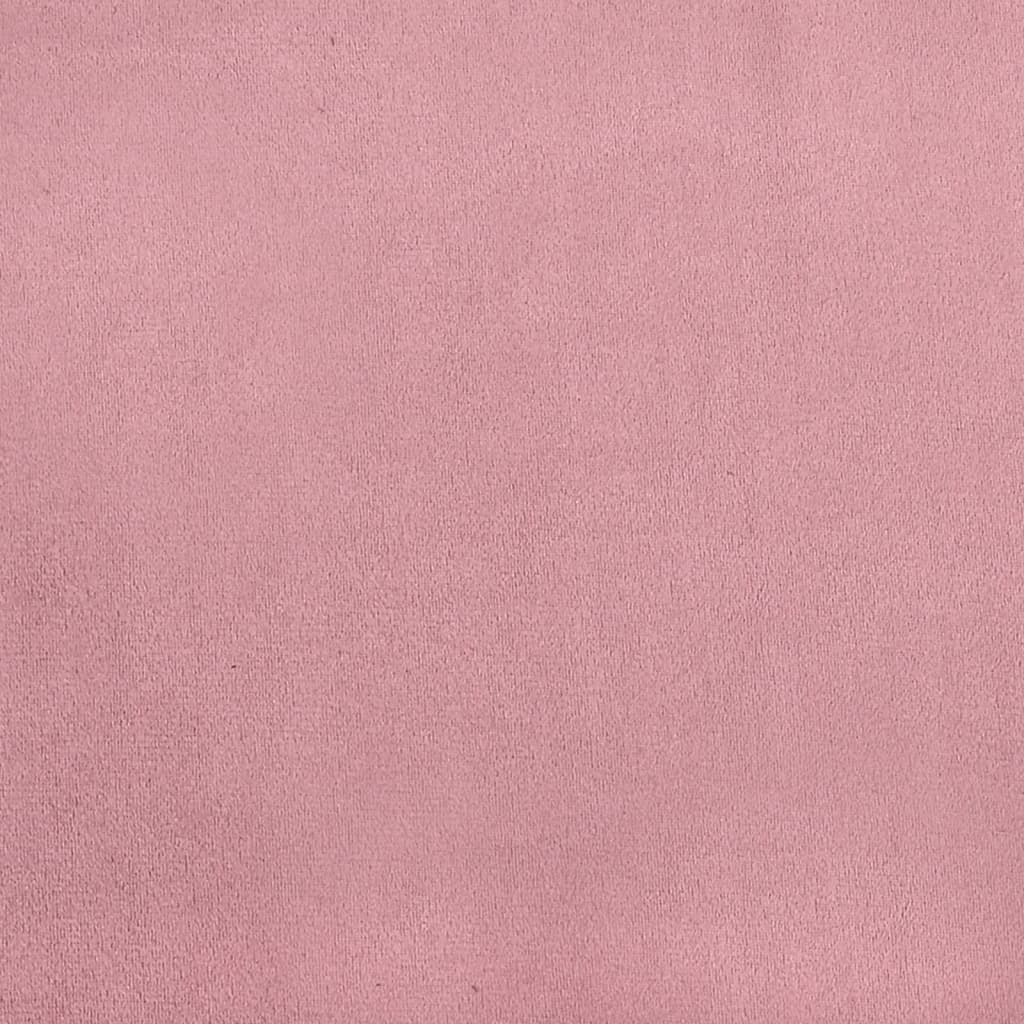 vidaXL rózsaszín kihúzható bársonyheverő 100 x 200 cm