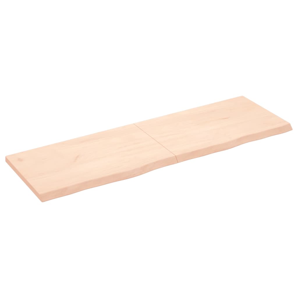 vidaXL kezeletlen tömör fa fürdőszobai pult 160x50x(2-4) cm