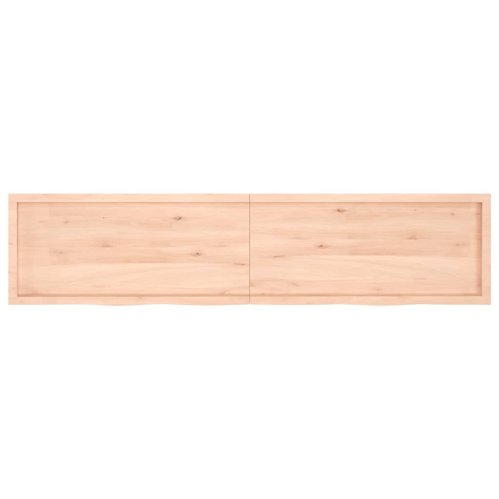 vidaXL kezeletlen tömör fa fürdőszobai pult 220x50x(2-6) cm