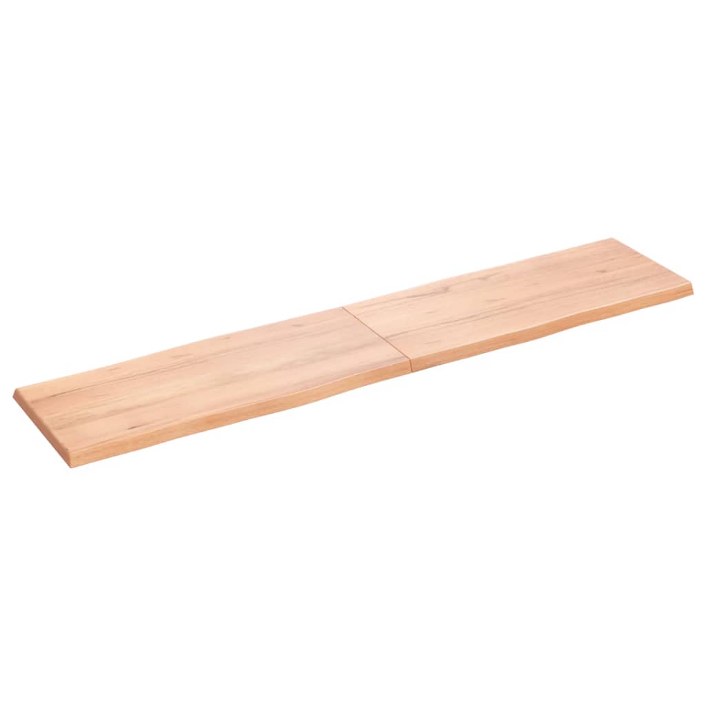 vidaXL világosbarna kezelt tömör asztallap 180x40x(2-4) cm