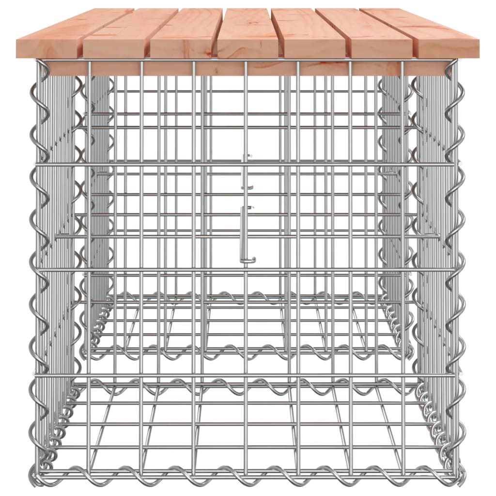 vidaXL tömör duglászfenyő gabion kerti pad 103x44x42 cm