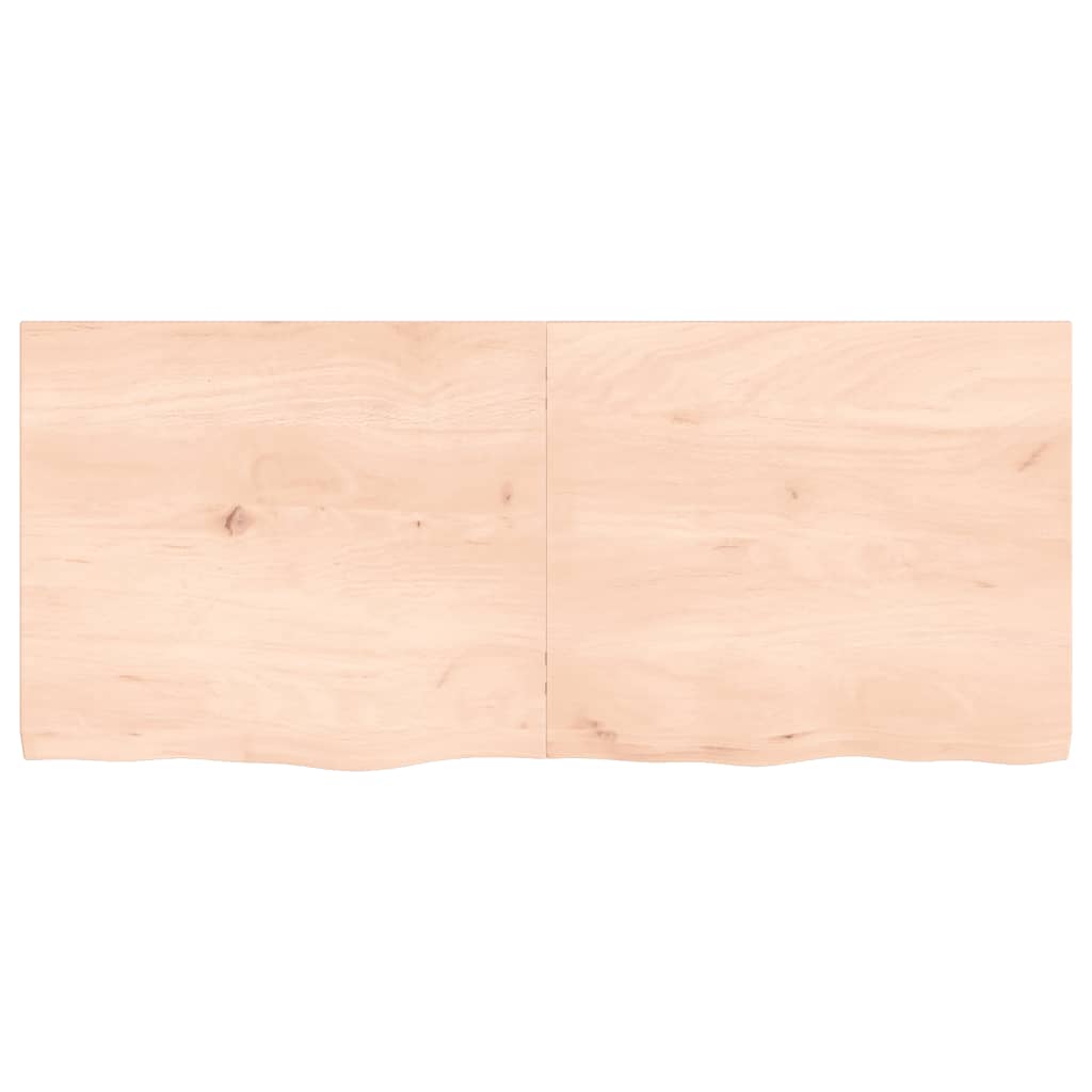 vidaXL kezeletlen tömör fa fürdőszobai pult 140x60x(2-4) cm