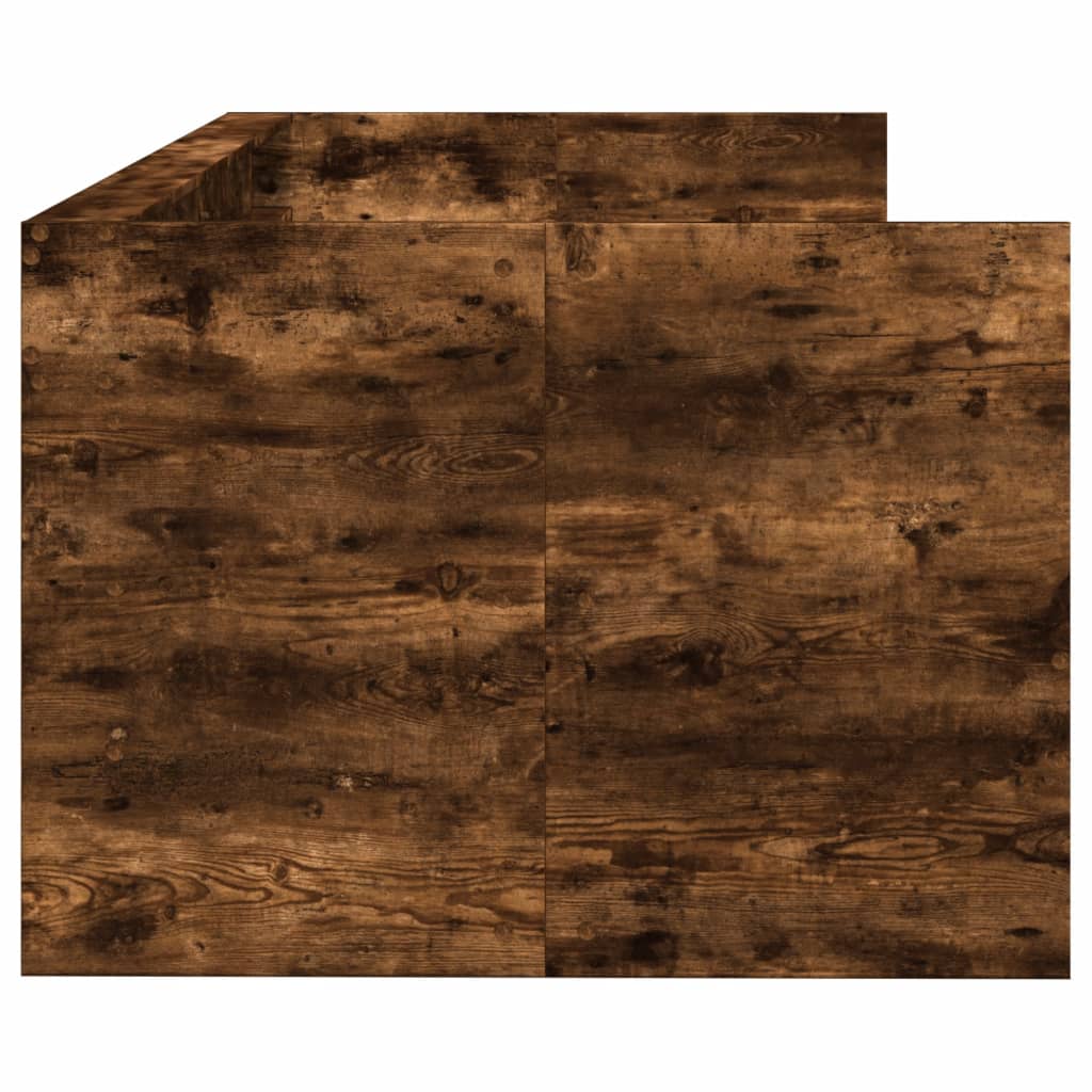 vidaXL füstös tölgy színű szerelt fa kanapéágy fiókokkal 75 x 190 cm