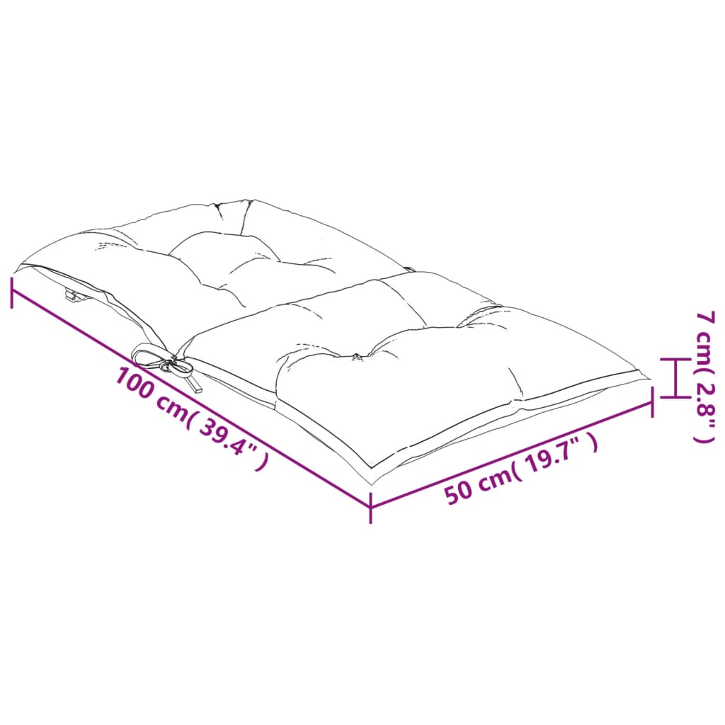 vidaXL 4 db antracit oxford szövet háttámlás székpárna 100x50x7 cm