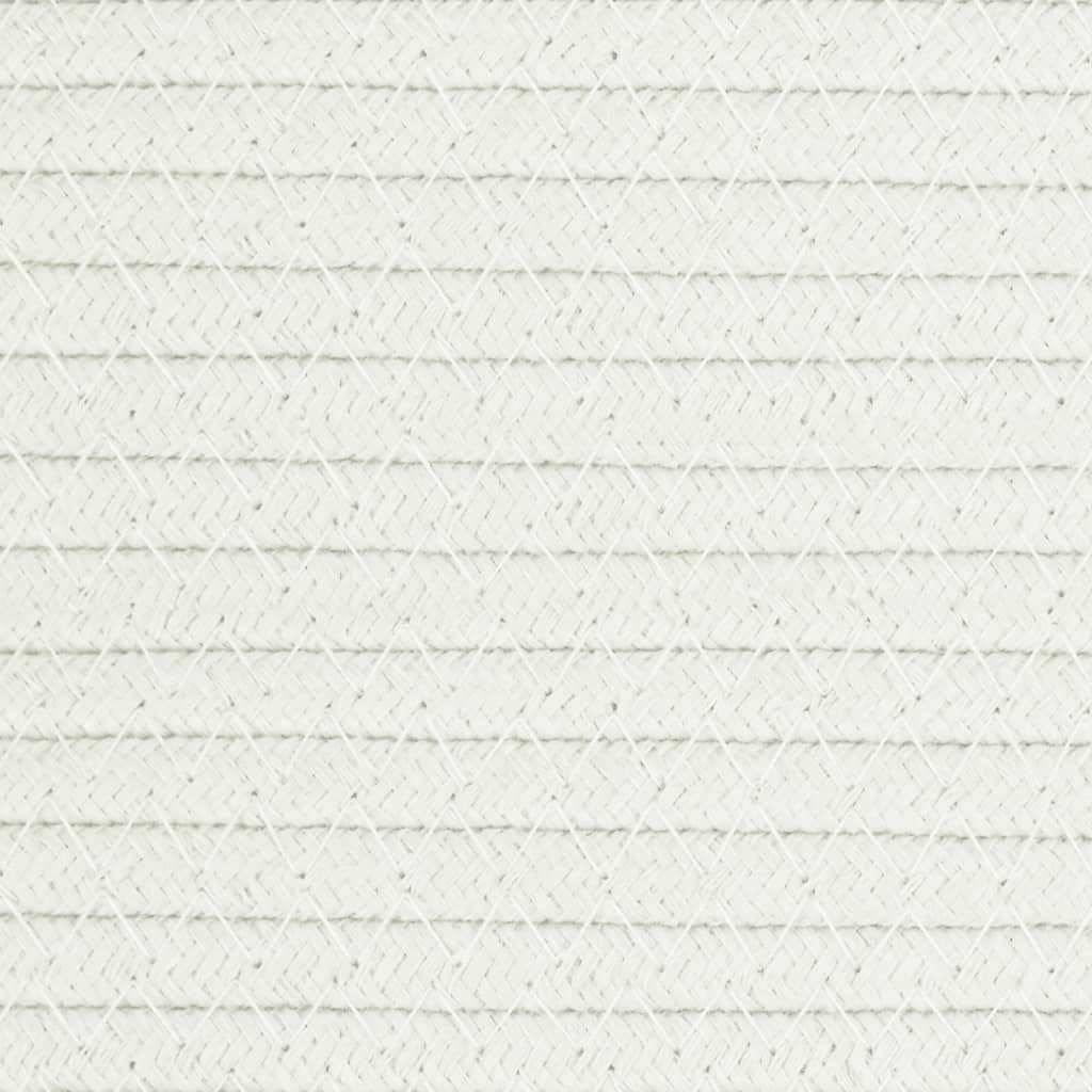 vidaXL bézs és fehér pamut tárolókosár Ø40 x 25 cm