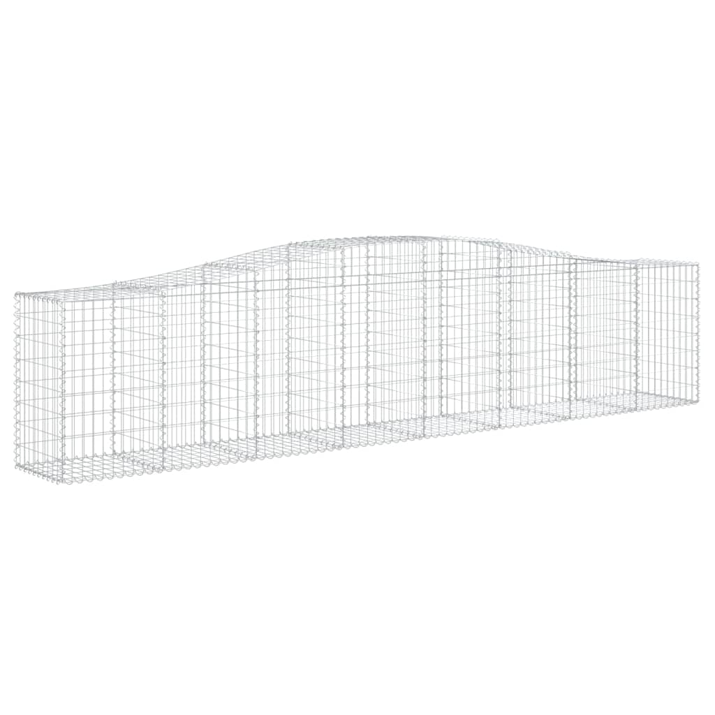 vidaXL 9 db íves horganyzott vas gabion kosár 400x50x80/100 cm