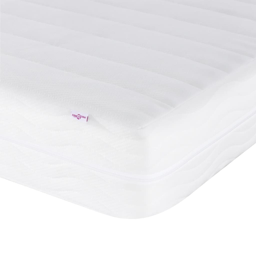 vidaXL világosszürke szövet kanapéágy matraccal 100 x 200 cm