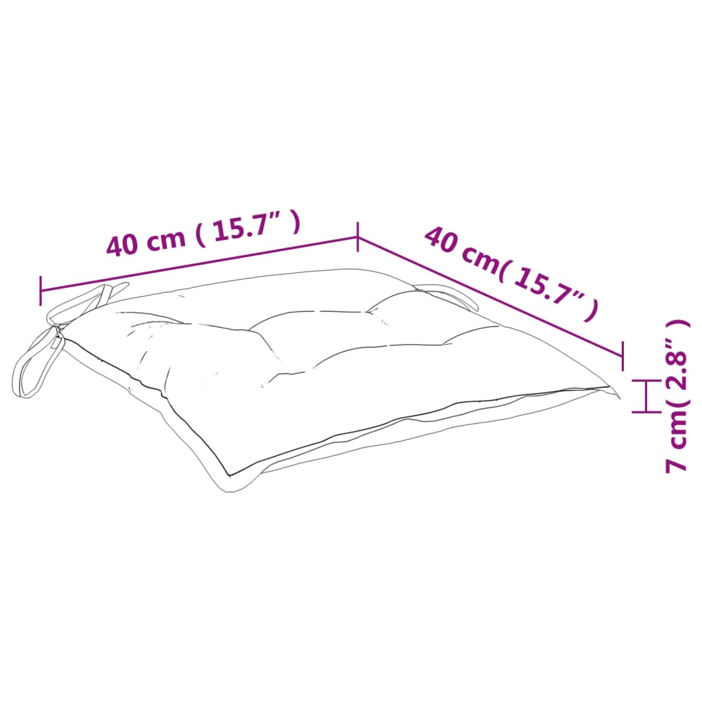 vidaXL 4 db bézs oxford szövet székpárna 40 x 40 x 7 cm