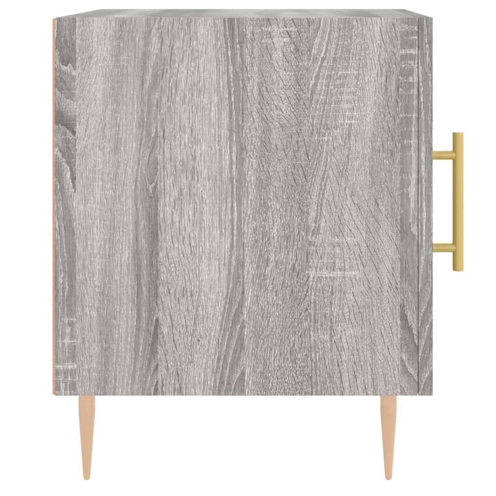 vidaXL 2 db szürke sonoma színű szerelt fa éjjeliszekrény 40x40x50 cm