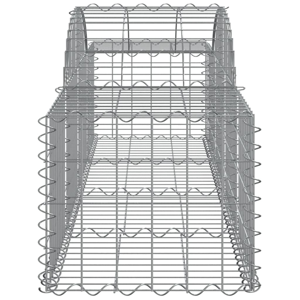 vidaXL 12 db íves horganyzott vas gabion kosár 200x50x40/60 cm