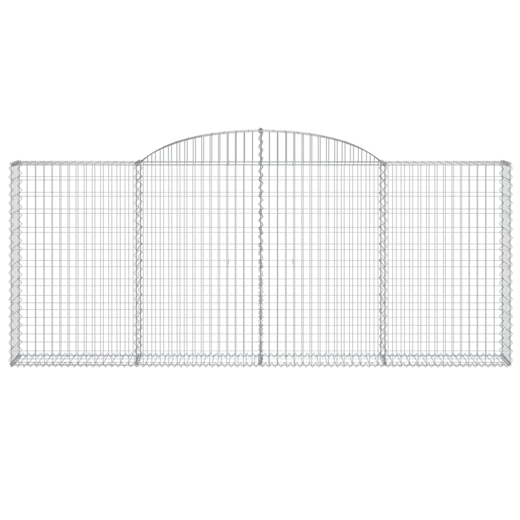 vidaXL 9 db íves horganyzott vas gabion kosár 300x30x120/140 cm