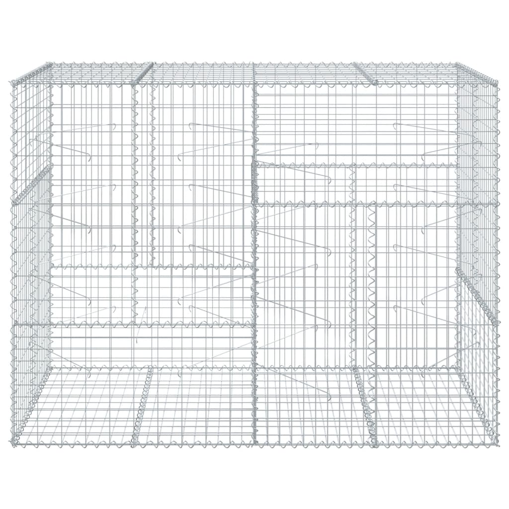 vidaXL horganyzott vas gabion kosár fedéllel 200 x 100 x 150 cm