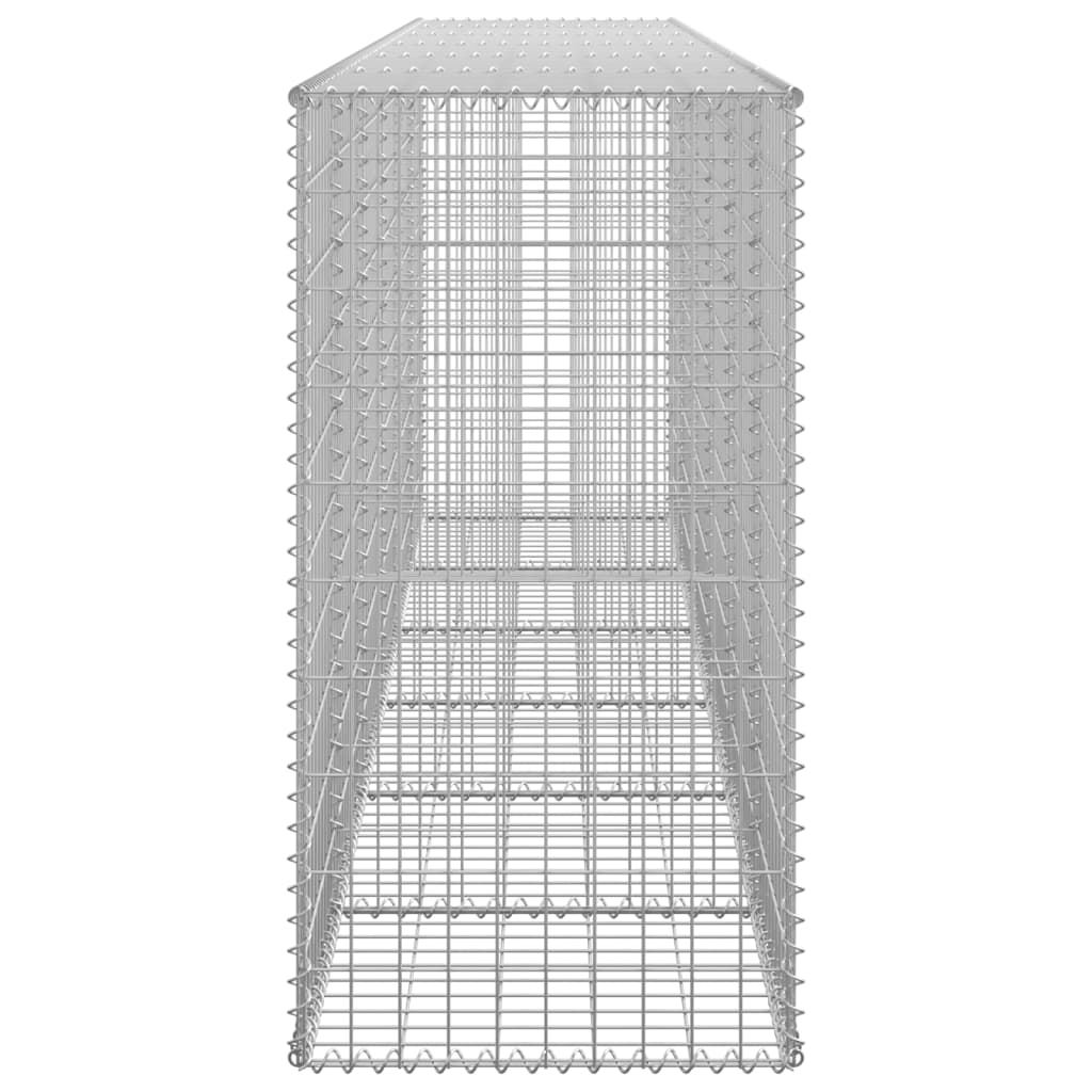 vidaXL horganyzott acél gabion fal fedéllel 300 x 50 x 100 cm