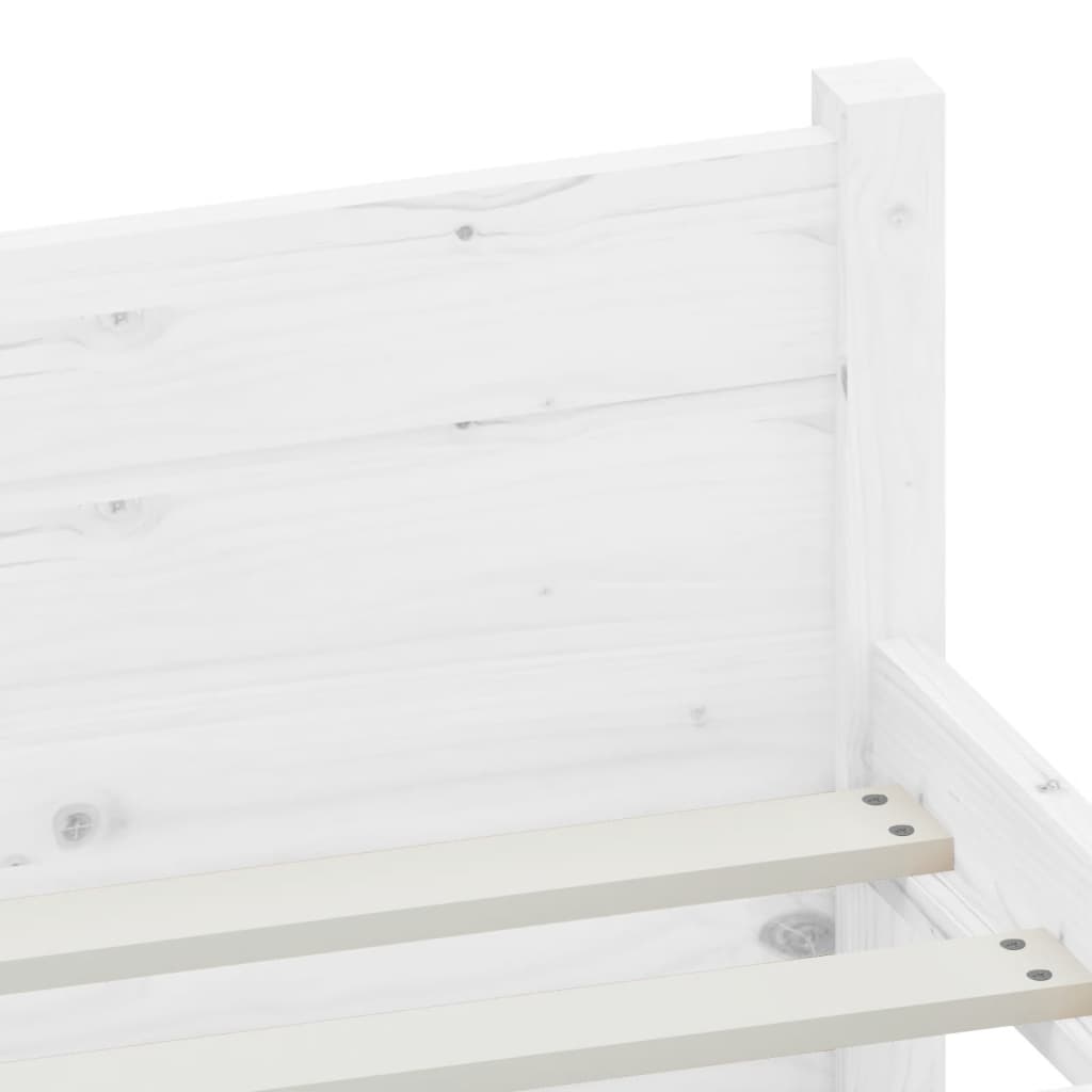 vidaXL fehér tömör fa ágykeret 140x200 cm