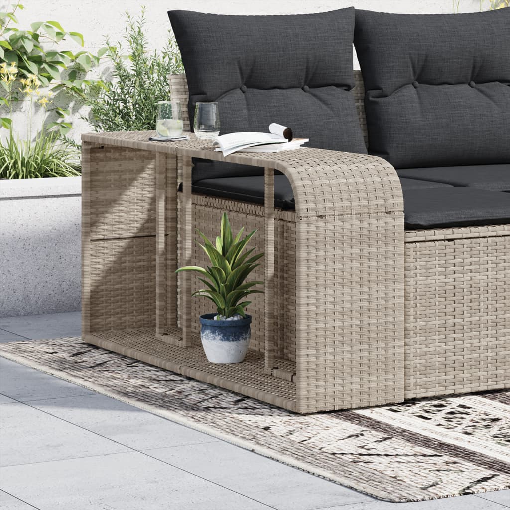 vidaXL 2 db világosszürke polyrattan tárolópolc