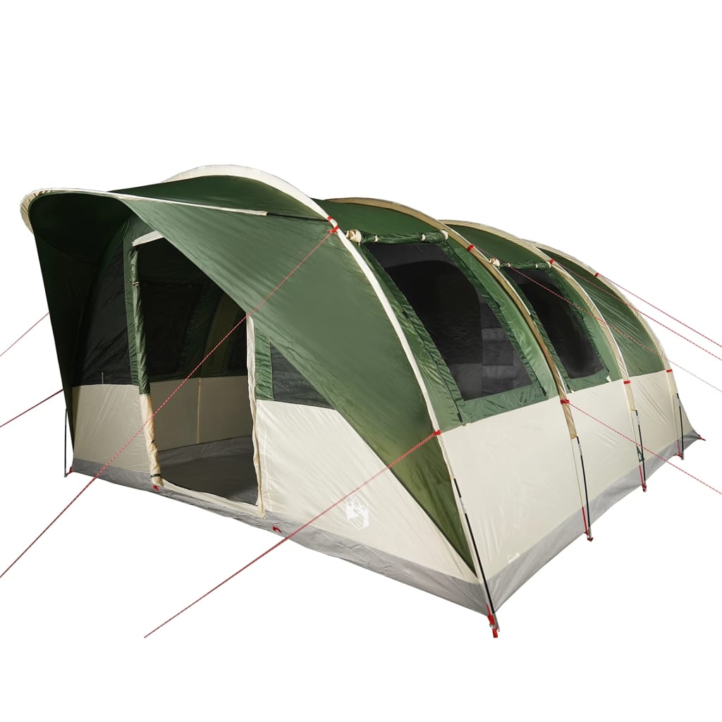 vidaXL 7 személyes zöld vízálló alagút alakú családi sátor