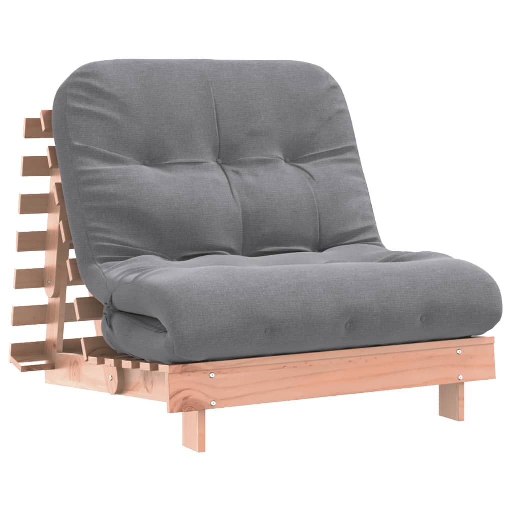 vidaXL tömör duglászfenyő futon kanapéágy matraccal 80 x 206 x 11 cm