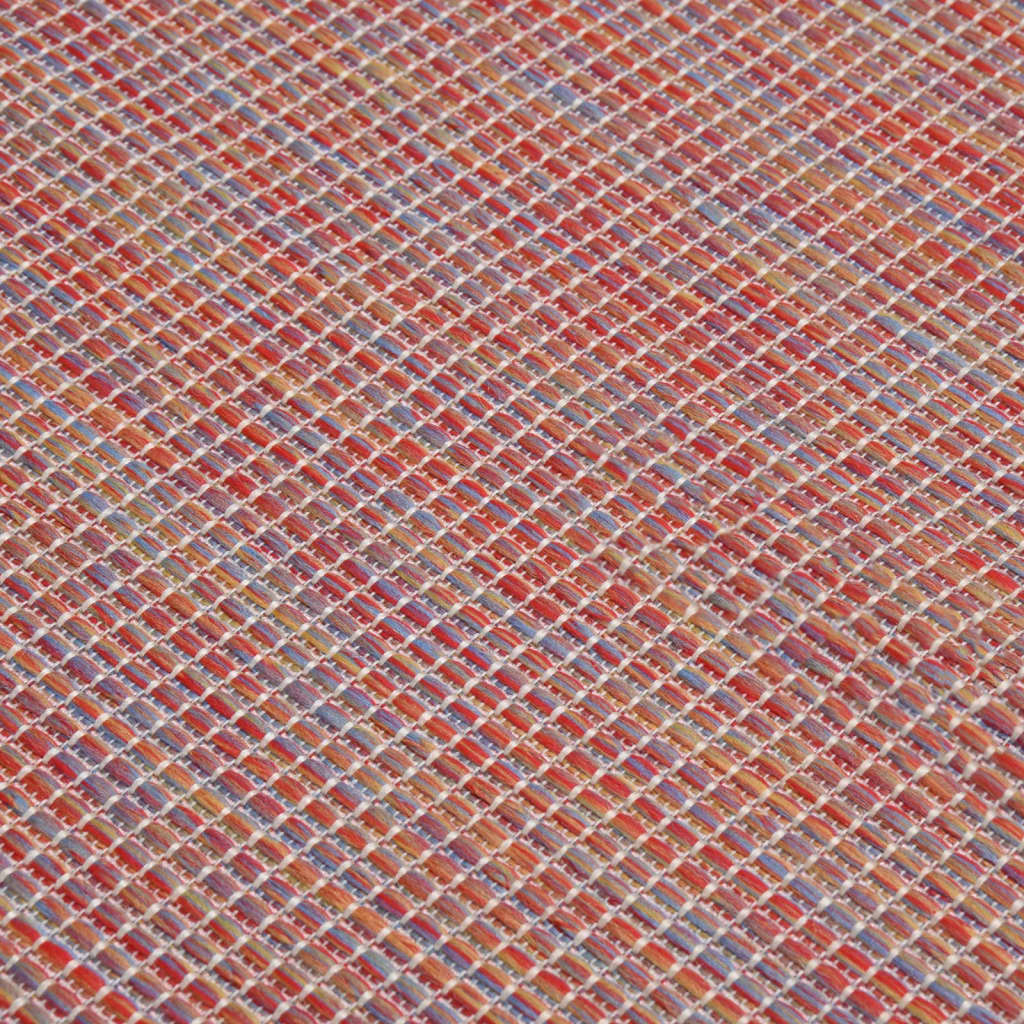 vidaXL piros lapos szövésű kültéri szőnyeg 160 x 230 cm