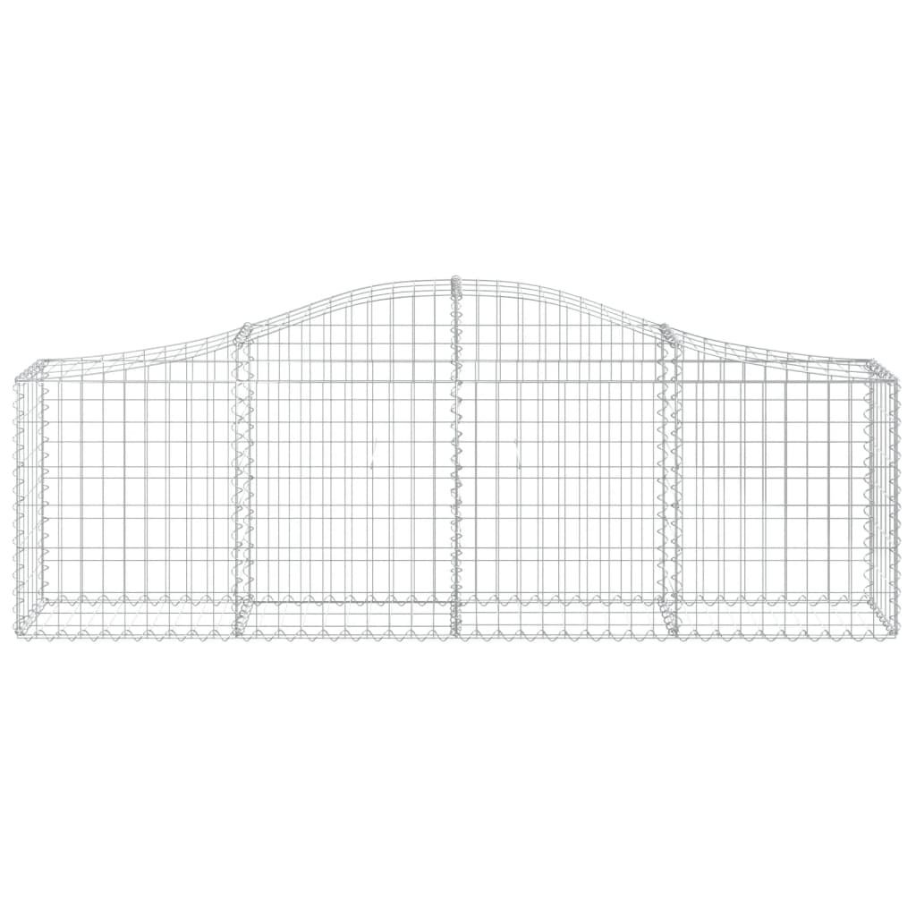 vidaXL 8 db íves horganyzott vas gabion kosár 200x30x60/80 cm