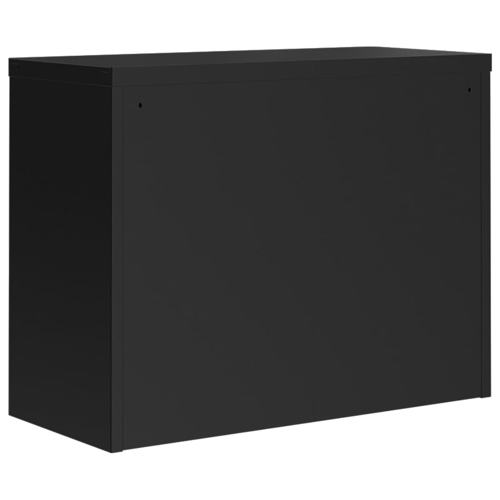 vidaXL fekete acél irattartó szekrény 90 x 40 x 70 cm
