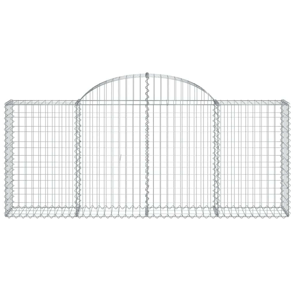 vidaXL 11 db íves horganyzott vas gabion kosár 200x30x80/100 cm