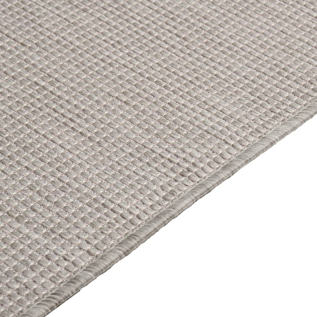 vidaXL tópszínű lapos szövésű kültéri szőnyeg 140 x 200 cm