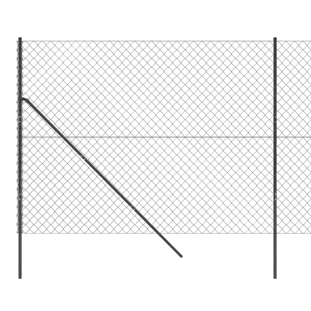 vidaXL antracitszürke drótkerítés 2,2 x 25 m