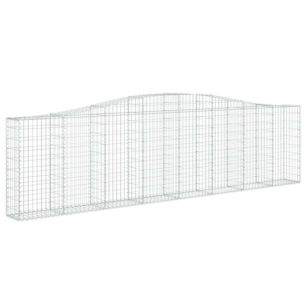 vidaXL 8 db íves horganyzott vas gabion kosár 400x30x100/120 cm