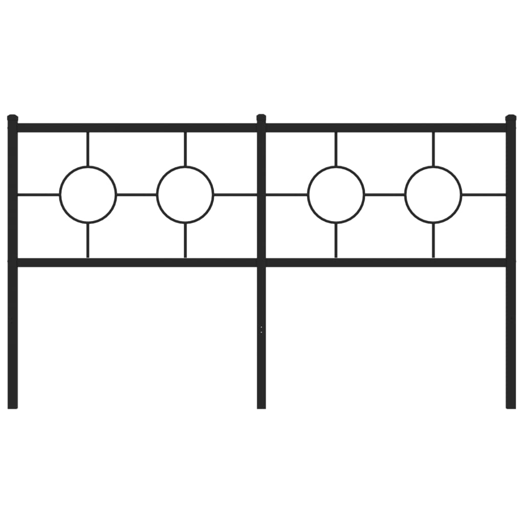 vidaXL fekete fém fejtámla 150 cm