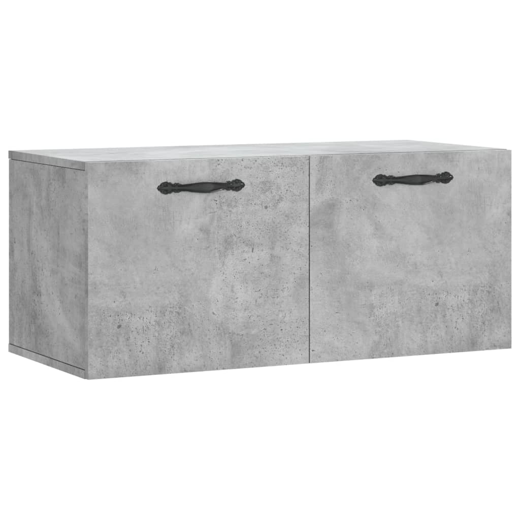 vidaXL betonszürke szerelt fa faliszekrény 80 x 36,5 x 35 cm