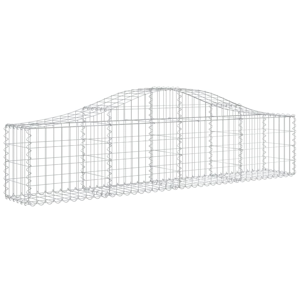 vidaXL 30 db íves horganyzott vas gabion kosár 200x30x40/60 cm