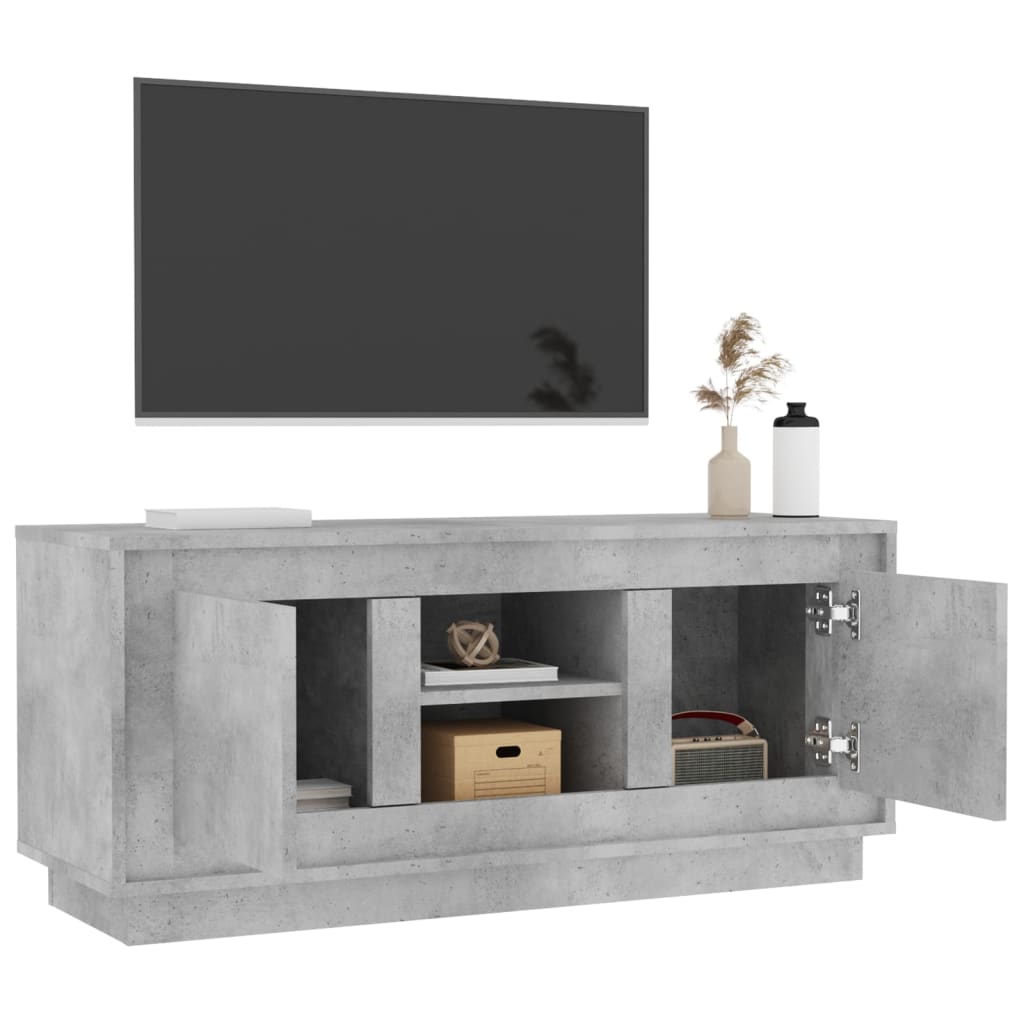 vidaXL betonszürke szerelt fa TV-szekrény 102x35x45 cm