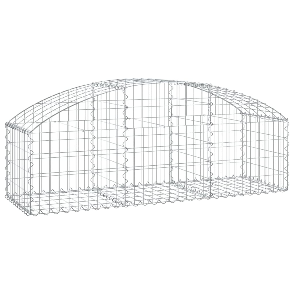 vidaXL íves horganyzott vas gabion kosár 150x50x40/60 cm