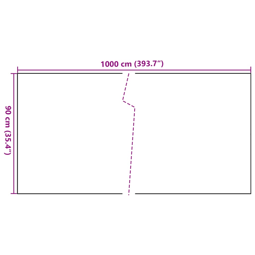 vidaXL barna és fekete polyrattan erkélyparaván 1000x90 cm