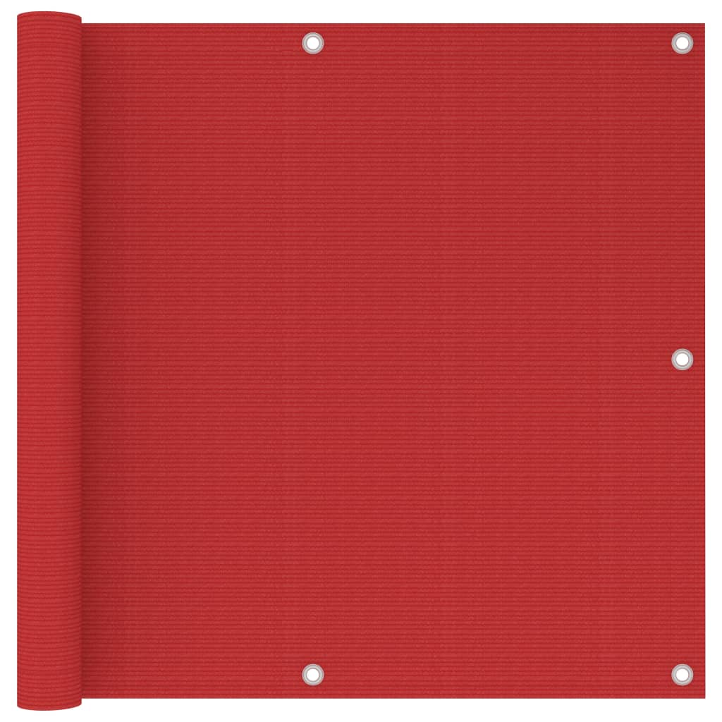 vidaXL piros HDPE erkélytakaró 90 x 500 cm