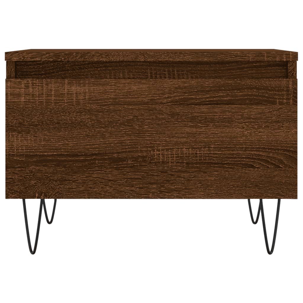 vidaXL barna tölgyszínű szerelt fa dohányzóasztal 50 x 46 x 35 cm