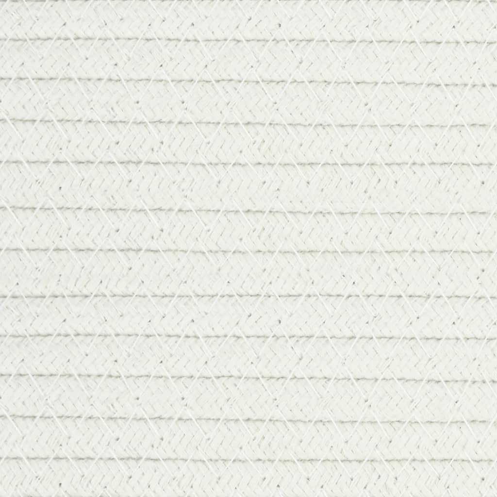 vidaXL bézs-fehér pamut szennyeskosár Ø60 x 36 cm