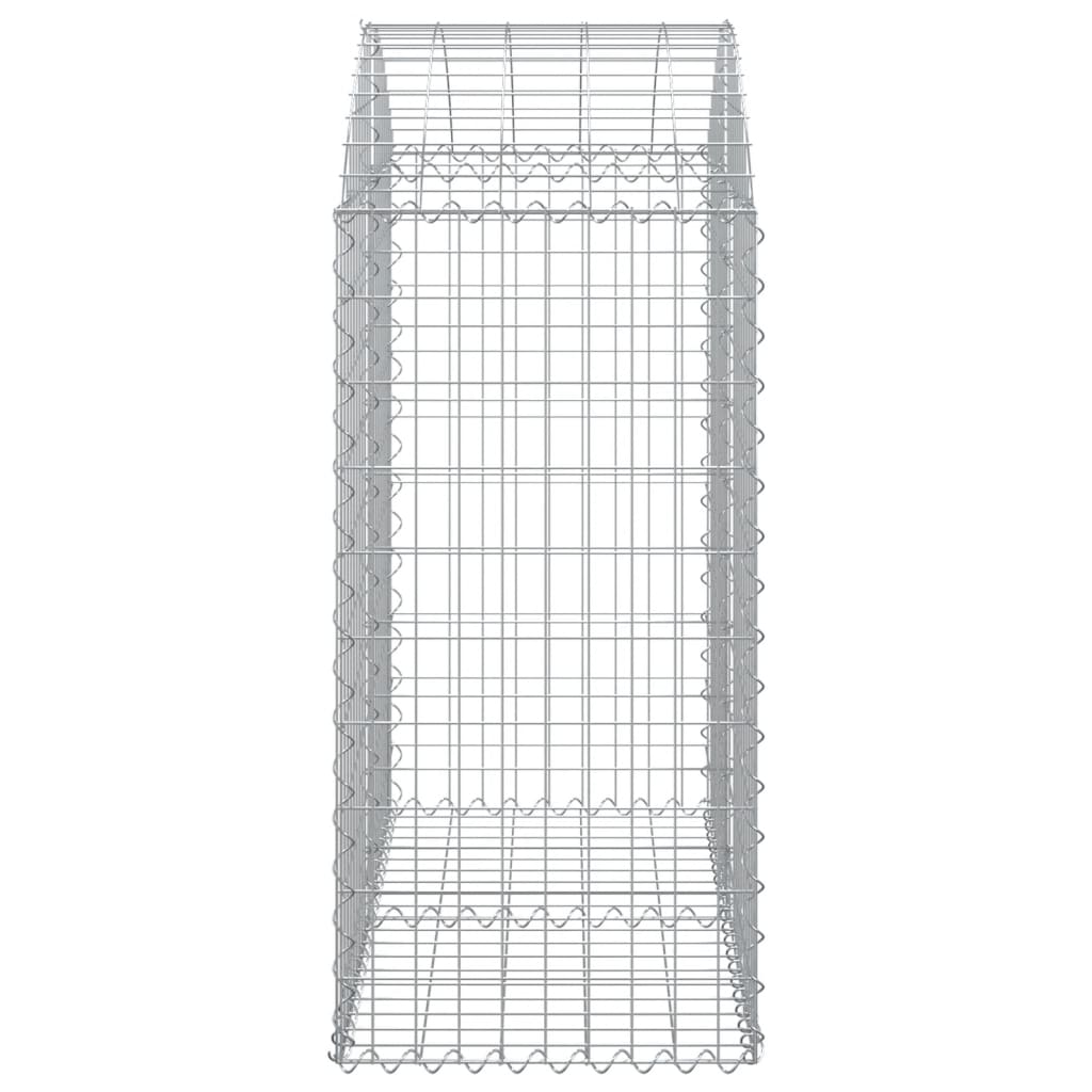 vidaXL íves horganyzott vas gabion kosár 100x50x100/120 cm