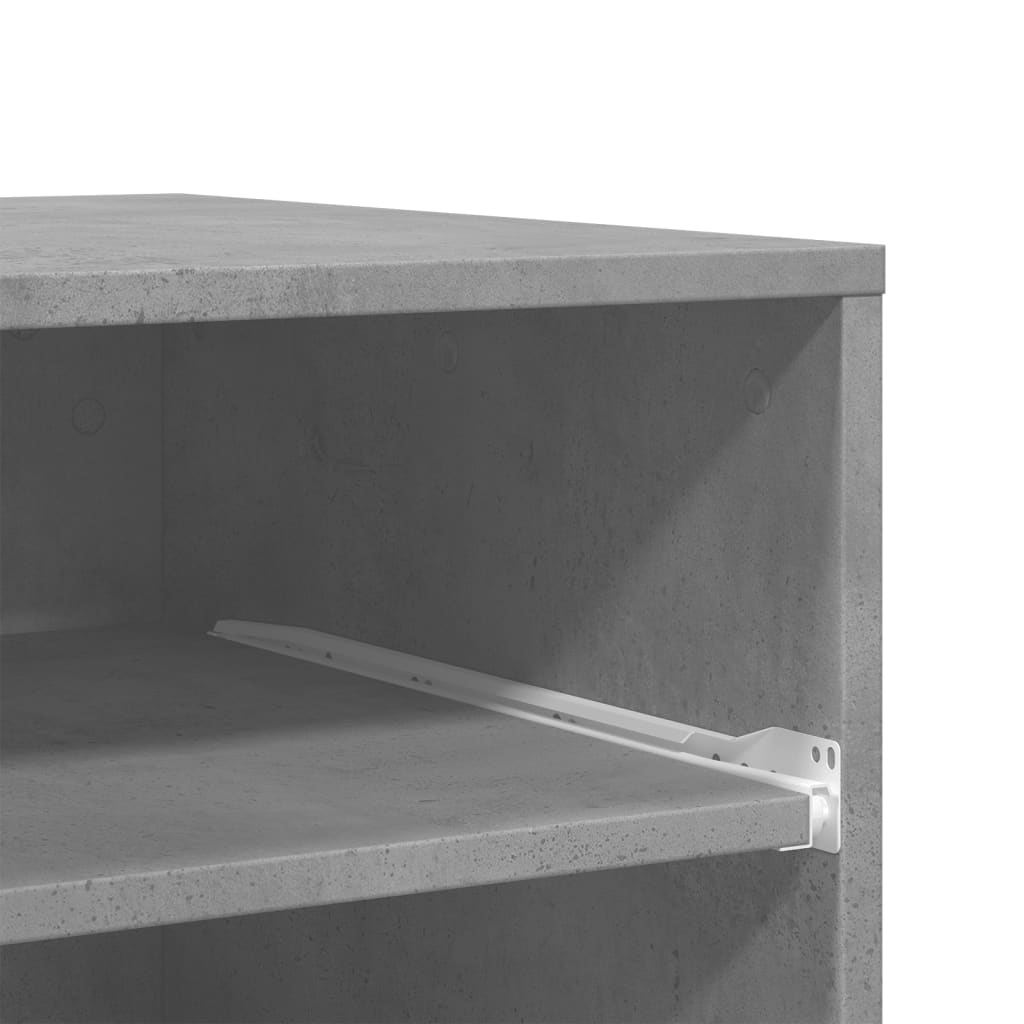 vidaXL betonszürke nyomtatóállvány kerekekkel 60x48x74 cm