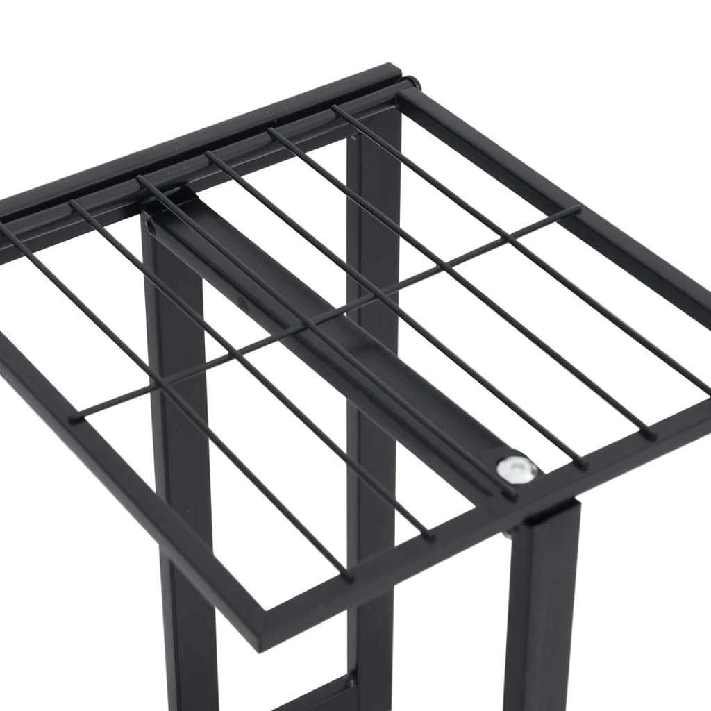 vidaXL fekete 5 szintes acél virágtartó állvány 43 x 22 x 98 cm