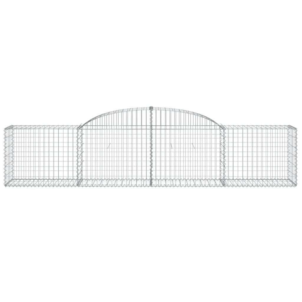 vidaXL 15 db íves horganyzott vas gabion kosár 300x50x60/80 cm