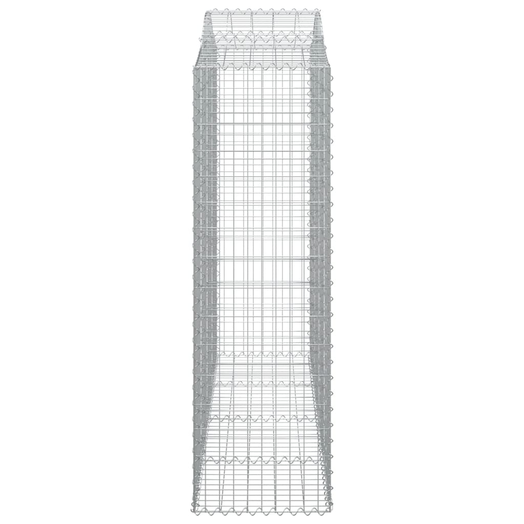 vidaXL íves horganyzott vas gabion kosár 200x50x160/180 cm