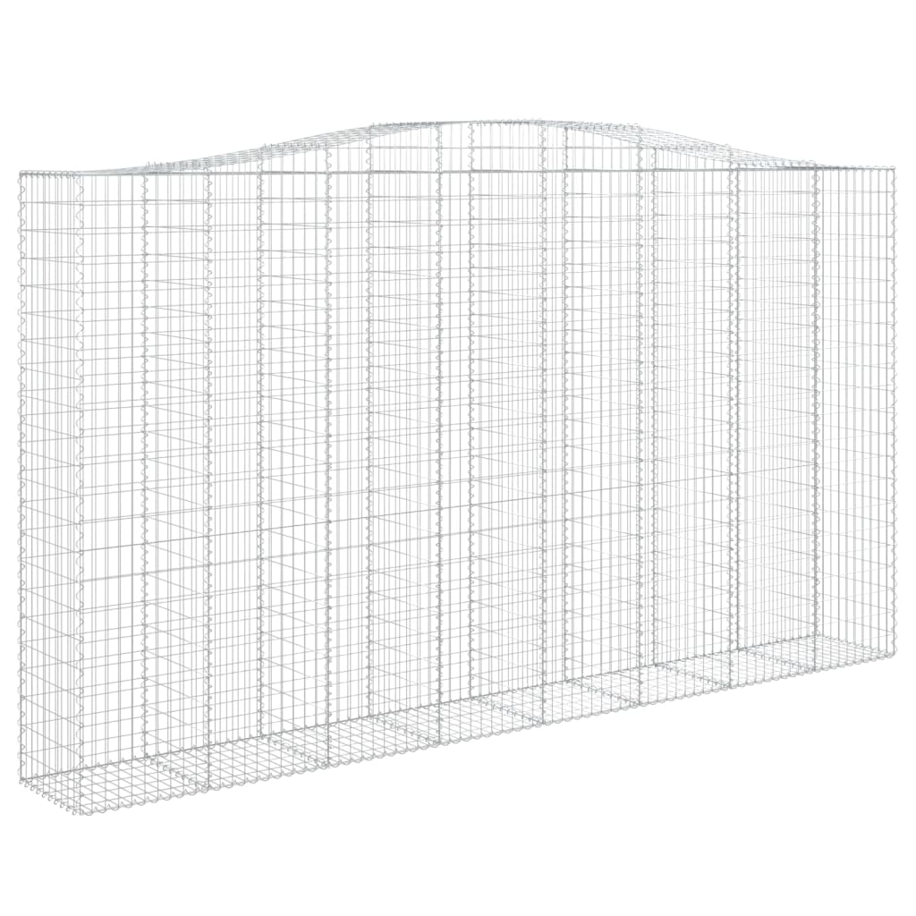 vidaXL 6 db íves horganyzott vas gabion kosár 400x50x220/240 cm