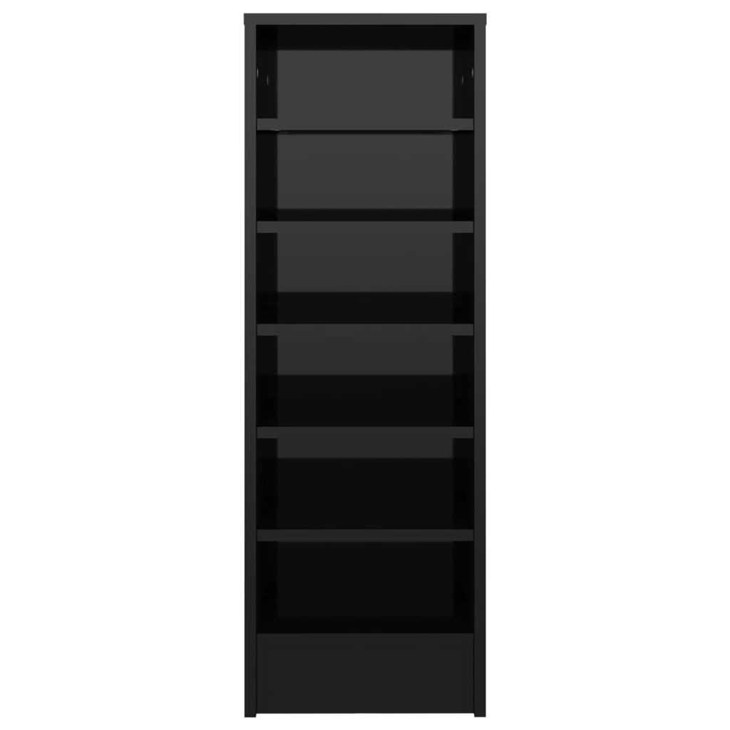 vidaXL magasfényű fekete szerelt fa cipősszekrény 31,5 x 35 x 90 cm