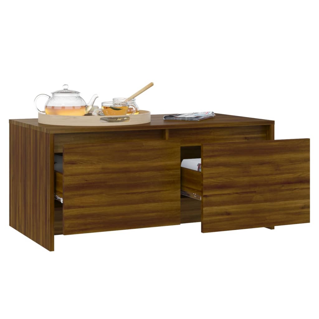 vidaXL sonoma-tölgyszínű szerelt fa dohányzóasztal 90x50x41,5 cm